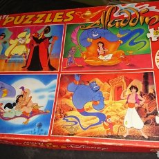 Puzzles: ORIGINAL, MULTI 4 PUZZLES, ALADIN DE DISNEY, JUEGOS EDUCA. Lote 302269418