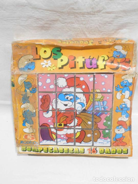 Puzzles: Rompecabezas de 16 dados de Los Pitufos. Peyo. 1983. - Foto 1