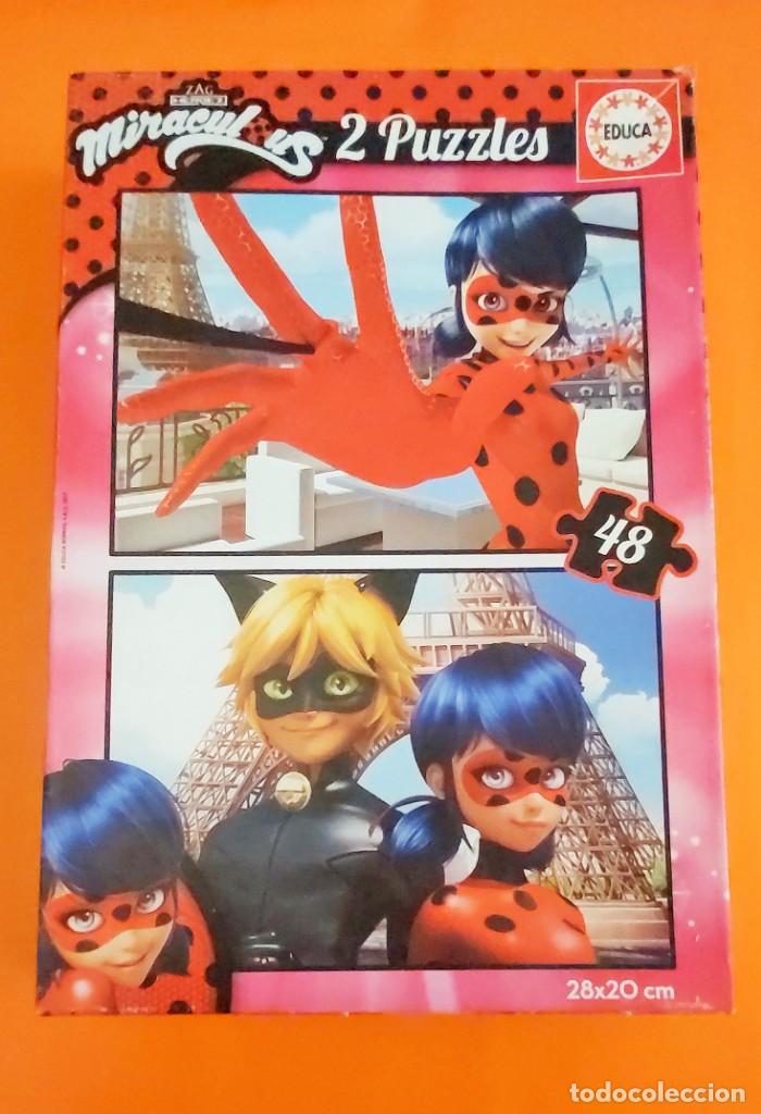 Puzzles: Puzzle Miraculous Las Aventuras de Ladybug 2 x 48 Pc Educa - Foto 1