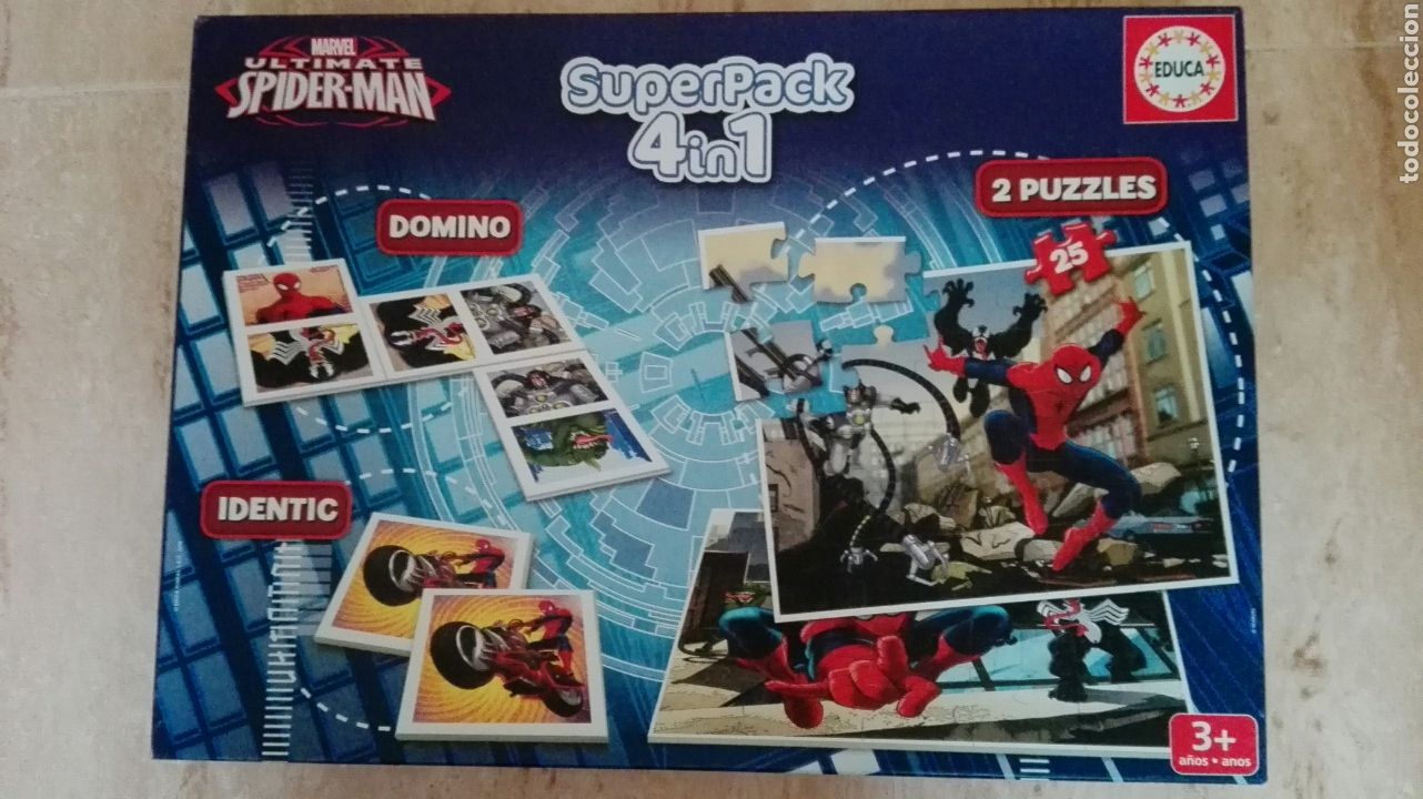 Puzzles: Super Pack Spider-Man EDUCA 2 puzzles + DOMINO + IDENTIC - Foto 1