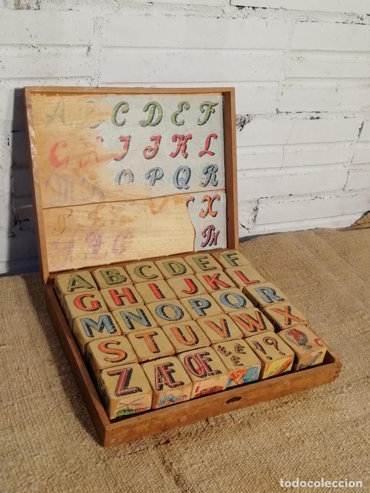 Puzzles: Rompecabezas antiguo de madera con letras, plantas, animales... - Foto 2