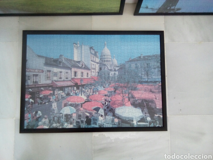 Puzzles: Tres puzzles montados y enmarcados - Foto 2