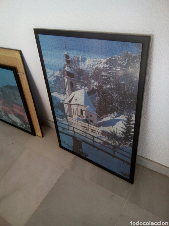 Puzzles: Tres puzzles montados y enmarcados - Foto 4