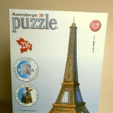 Puzzles: PUZZLE 3D - 216 PIEZAS - LA TOUR EIFFEL (PARIS) - RAVENSBURGER 3D - TORRE EIFFEL - NO. 125562 DEM. Lote 376977189