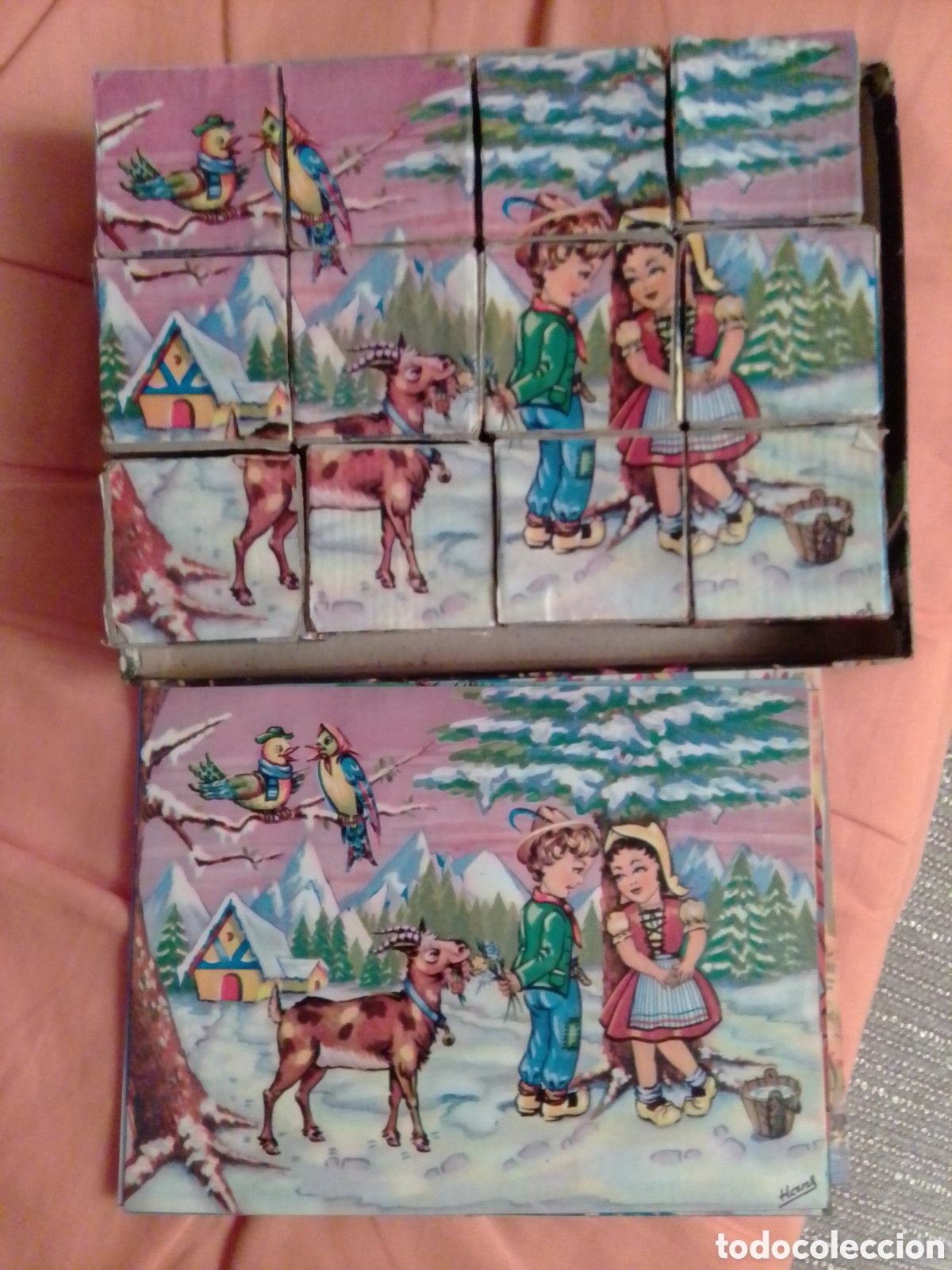 Puzzles: Antiguo rompecabezas de cubos. &iexcl;&Uacute;NICO EN TODOCOLECCI&Oacute;N! - Foto 3