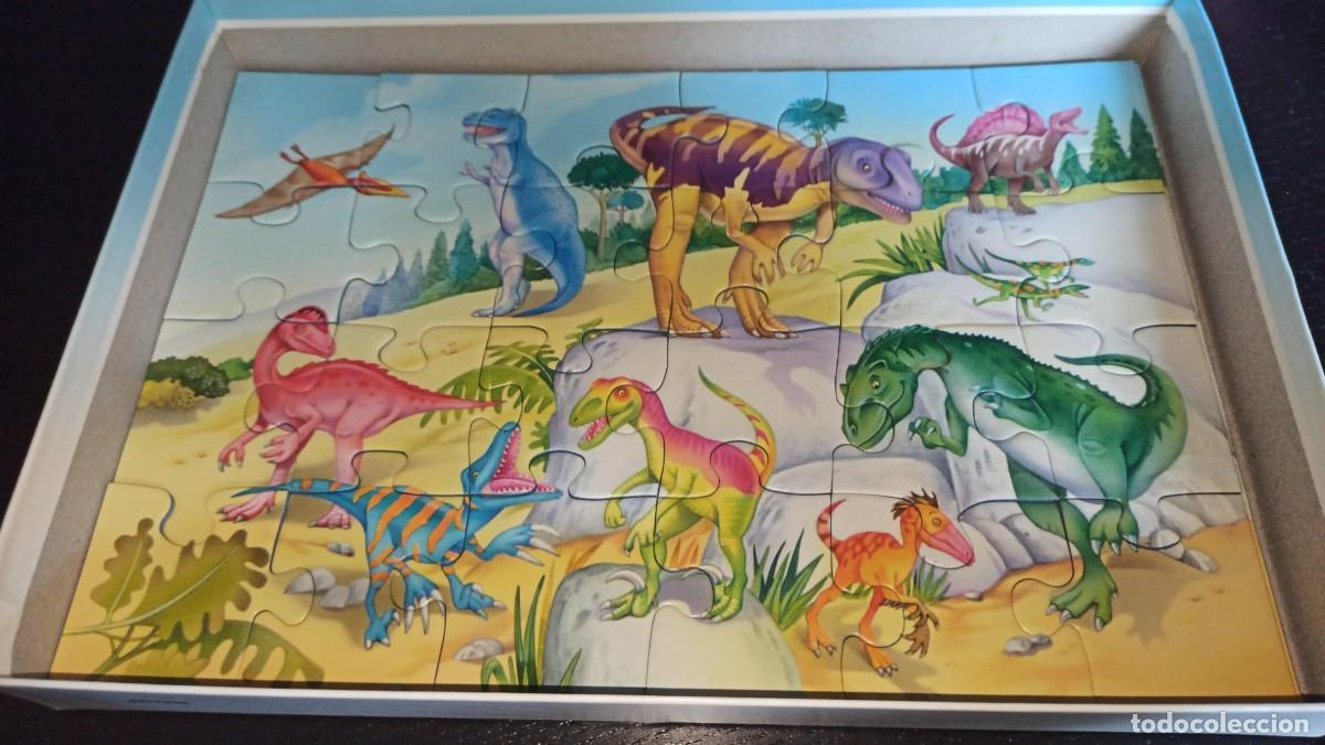 Puzzles: Doble puzzle 24 piezas dinosaurios - Foto 1