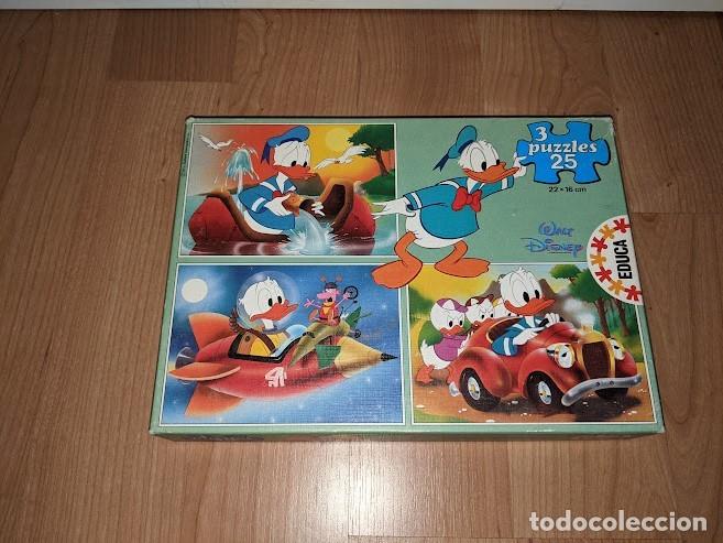 Puzzles: 3 PUZZLES DISNEY 25 PIEZAS DONALD EDUCA - Foto 1