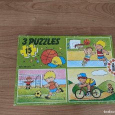 Puzzles: 3 PUZZLES DEPORTES 15 PIEZAS 22 X 16 CMS EDUCA A PARTIR DE 3 AÑOS
