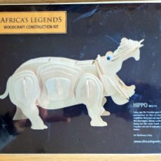 Puzzles: AFRICA'S LEGENDS WOODCRAFT KIT DE CONSTRUCCIÓN AFRICAN SAFARI ANIMALS HIPPO PUZZLE 3D HIPOPOTAMO. Lote 388104144
