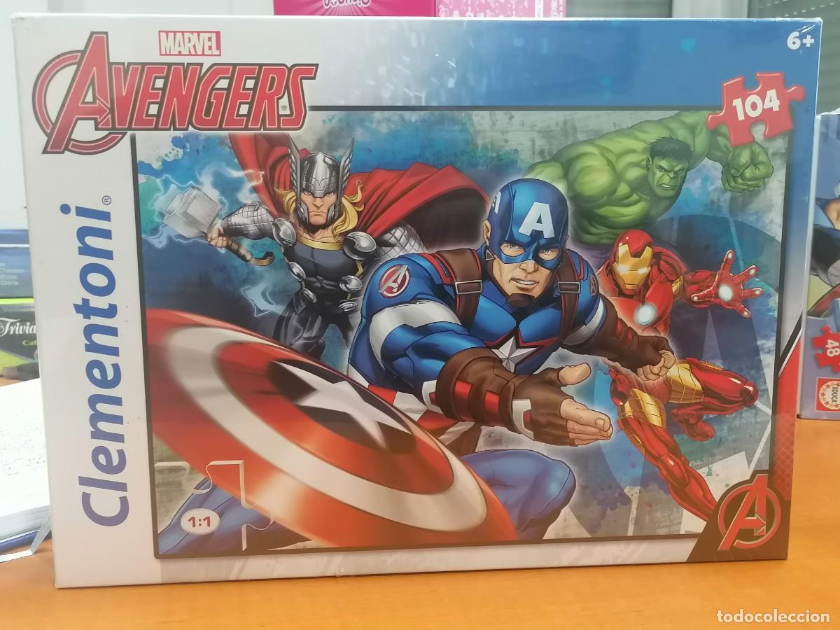 Puzzle de superhéroes 104 piezas Marvel The Avengers Clementoni