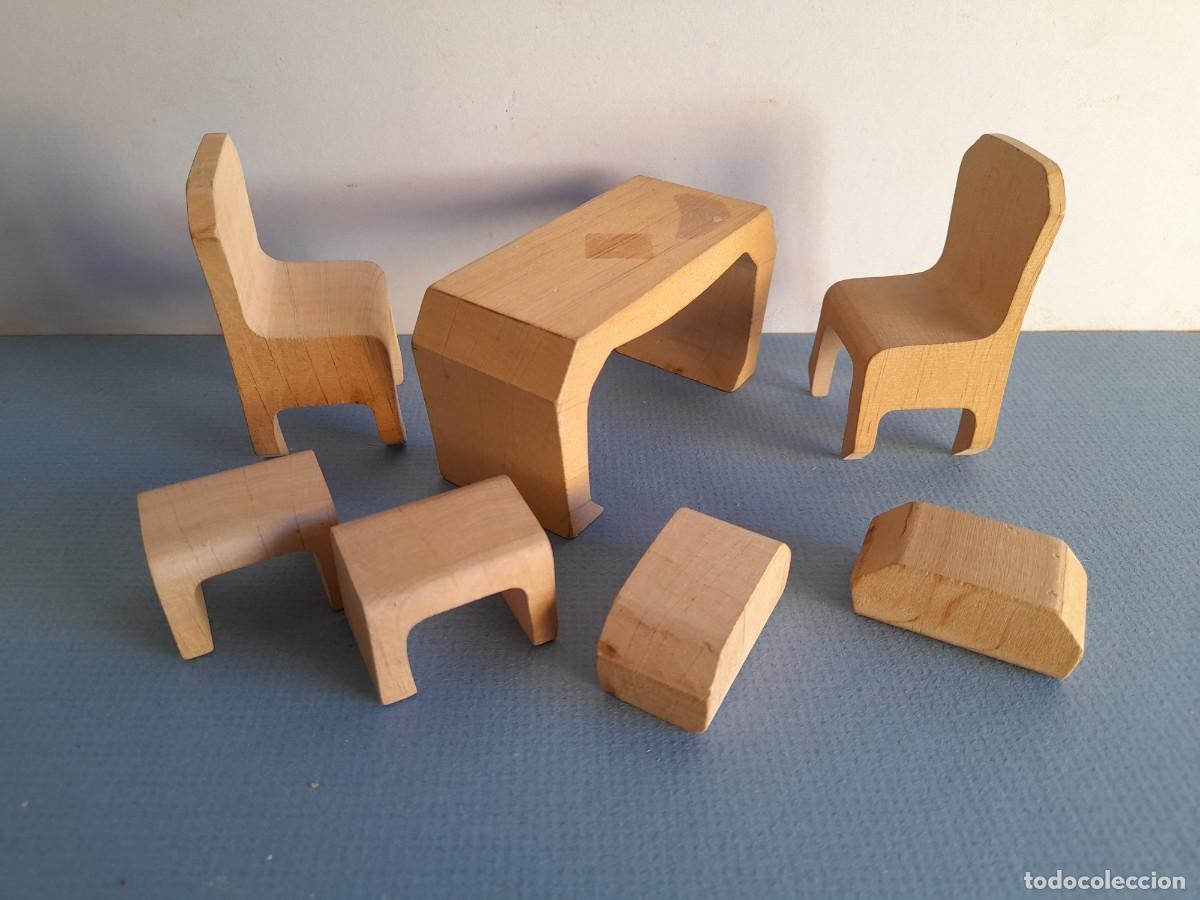 Puzzles: puzzle 3D, mesa , sillas y taburetes 10x5x4cm aprox - Foto 3
