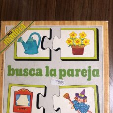 Puzzles: PUZZLE ANTIGUO DE MADERA BUSCA LA PAREJA EDUCA AÑOS 83 SIN USAR. Lote 398758349