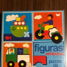 Puzzles: PUZZLE ENCAJABLE FIGURA DE VEHÍCULOS EDUCA AÑOS 80 SIN USAR. Lote 398763939