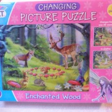 Puzzles: CHANGING PICTURE PUZZLE ENCHANTED WOOD 3D HOLOGRÁFICO 56 PIEZAS, JAMES GALT 2010. Lote 400951214