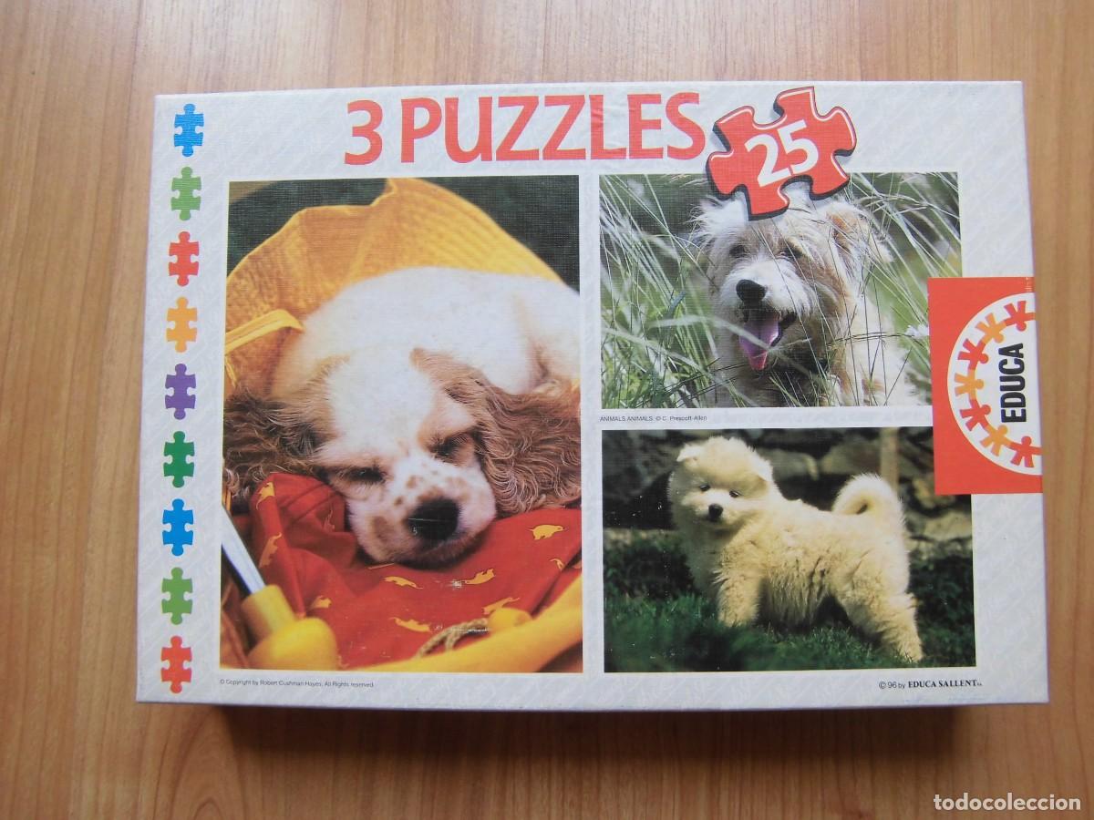 Puzzles: PUZZLE INFANTIL EDUCA 3 X 25 DULCES PERRITOS - Foto 1