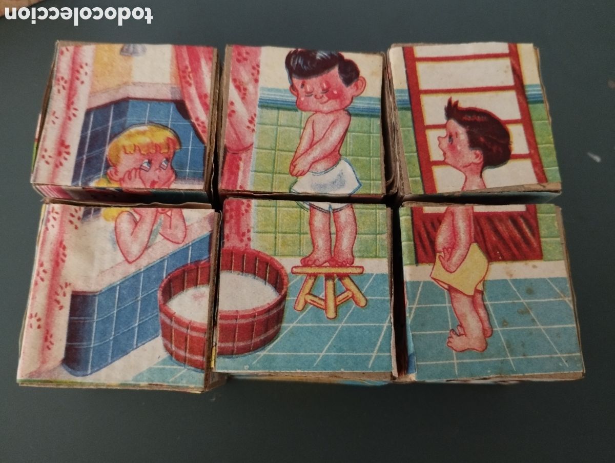 Puzzles: Antiguo puzzle cart&oacute;n 6 cubos - Foto 5