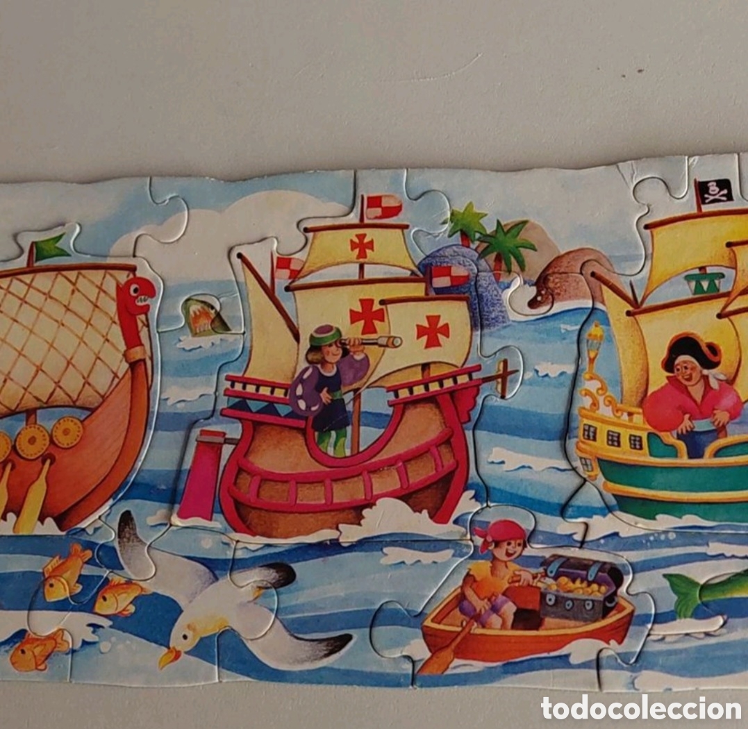 Puzzles: Puzzle gigante barcos Educa Ref.6169 a&ntilde;os 80 - Foto 3