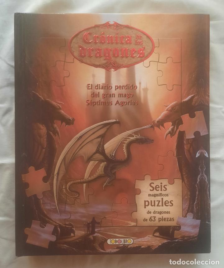 Puzzles: CR&Oacute;NICA DE LOS DRAGONES - LIBRO CON 6 PUZLES DE 63 PIEZAS. - Foto 1