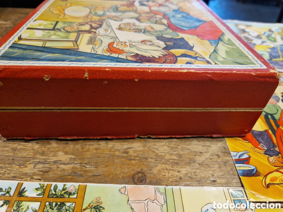 Puzzles: Rompecabezas Blancanieves antiguo de madera y papel - Foto 4
