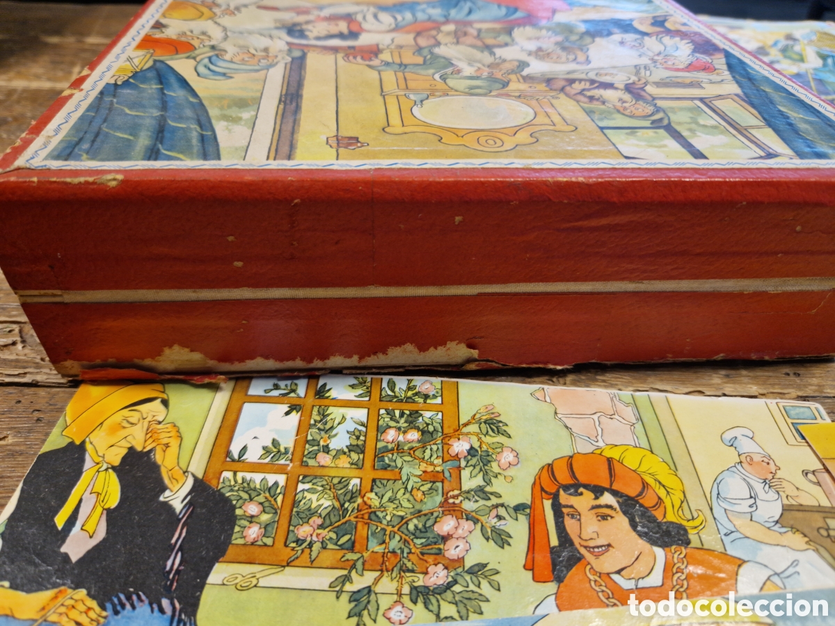 Puzzles: Rompecabezas Blancanieves antiguo de madera y papel - Foto 5
