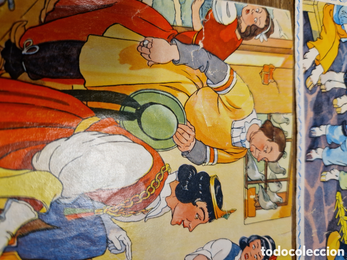 Puzzles: Rompecabezas Blancanieves antiguo de madera y papel - Foto 7