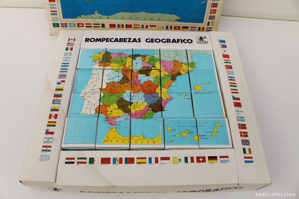 Puzzles: ROMPECABEZAS GEOGRAFICO - JUGUETES BORRAS - REF. 320- MADE IN SPAIN. - Foto 2