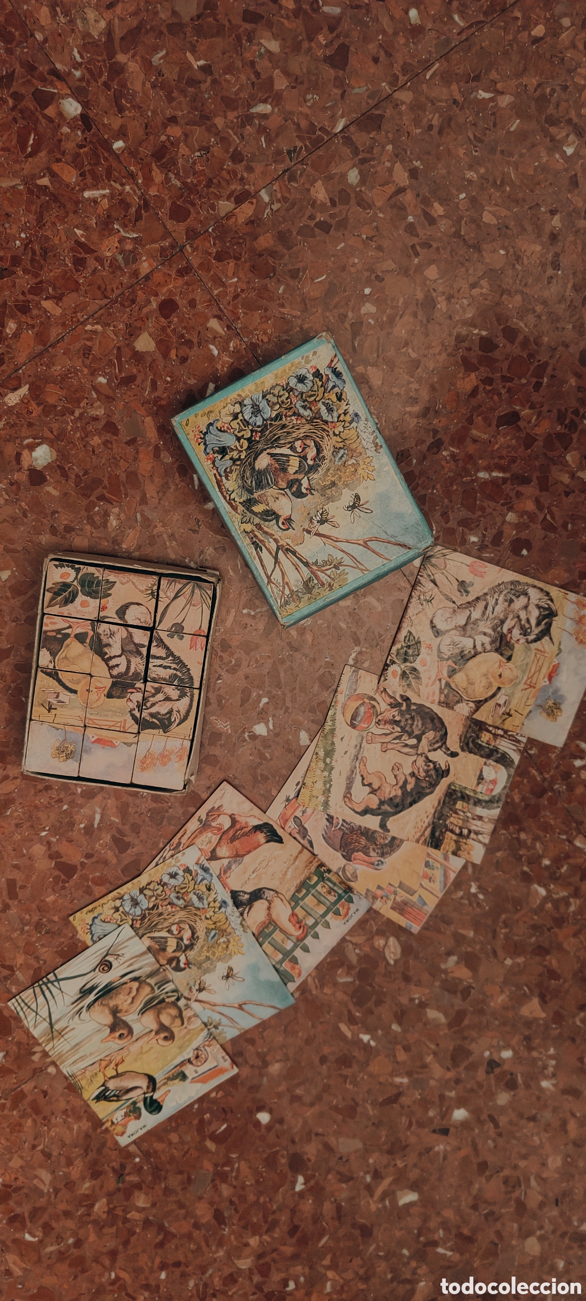 Puzzles: ANTIGUO PUZZLE ROMPECABEZAS DE CUBOS DE MADERA - Foto 1