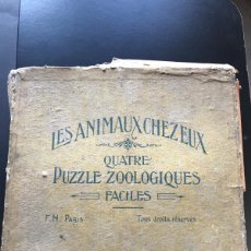 Puzzles: PUZZLE ANTIGUO PRINCIPIOS SIGLO XX LES ANIMAUS CHEZEUX QUATRE PUZZLE ZOOLOGIQUES F.N. PARIS