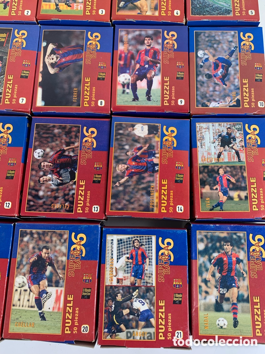 Puzzles: 01_Lote 20 puzzles S&uacute;per Barca 96 Guardiola - Foto 5