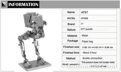 Puzzles: Maqueta puzzle met&aacute;lico en 3D de AT-ST - Foto 1