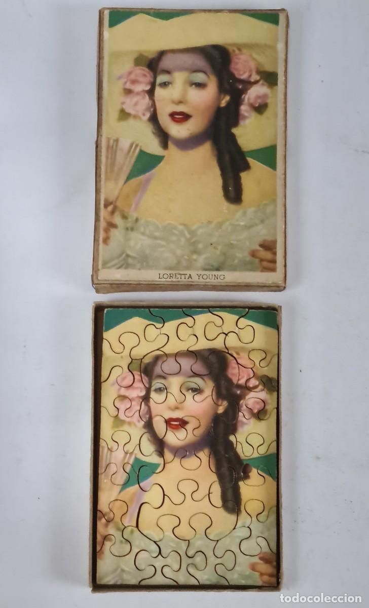 Puzzles: Antiguo Puzzle de Madera Loretta Young - Actriz Cine Cl&aacute;sico - Foto 8