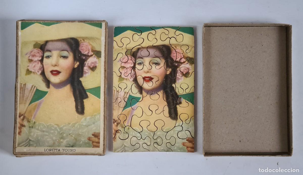 Puzzles: Antiguo Puzzle de Madera Loretta Young - Actriz Cine Cl&aacute;sico - Foto 1