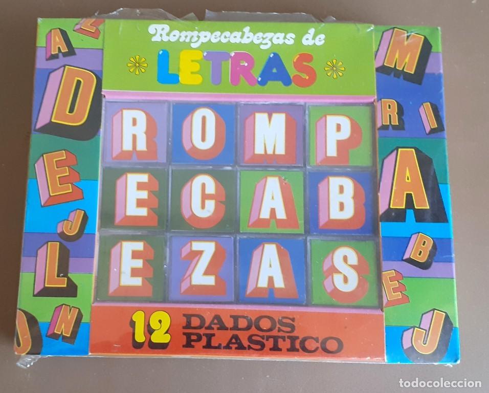 Puzzles: Rompecabezas de letras 12 dados pl&aacute;sticos - Papirotas - Foto 1