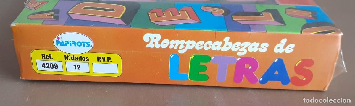 Puzzles: Rompecabezas de letras 12 dados pl&aacute;sticos - Papirotas - Foto 3
