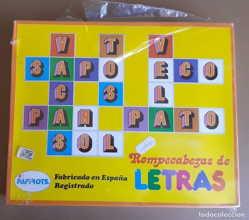 Puzzles: Rompecabezas de letras 12 dados pl&aacute;sticos - Papirotas - Foto 6