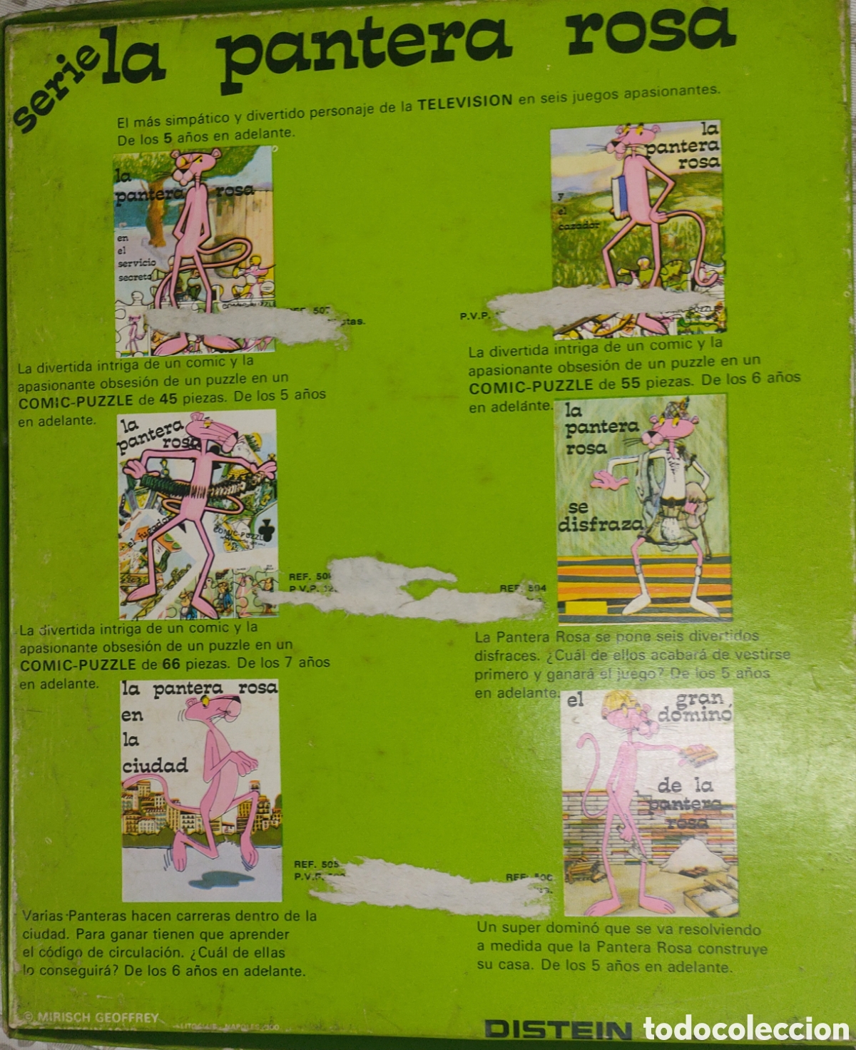 Puzzles: 2 estra&ntilde;os puzzles de la pantera rosa marca Distein - Foto 2