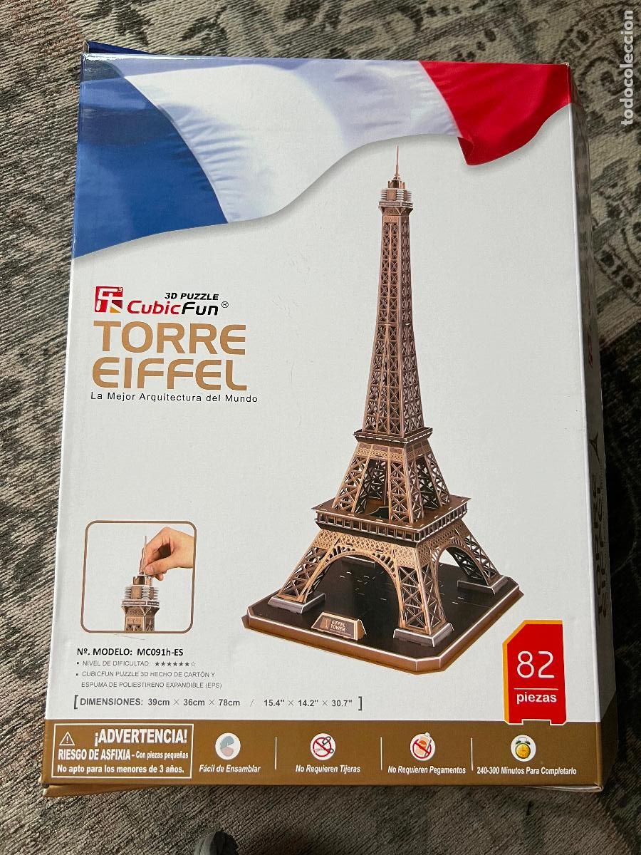 Puzzles: CubicFun Torre Eiffel 3D PUZZLE - Foto 3