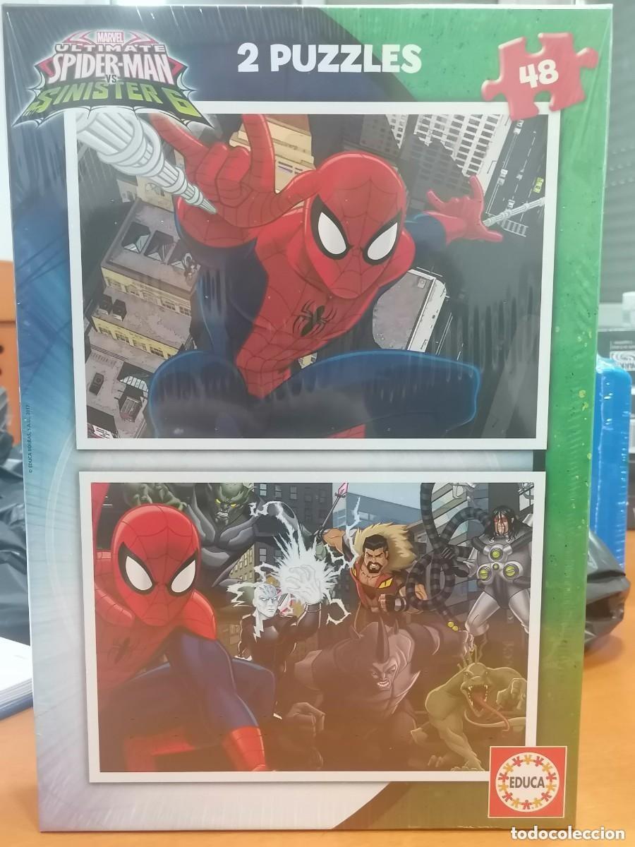 Puzzles: PUZZLE DE EDUCA * ULTIMATE SPIDERMAN VS SINIESTER 6 * 2 LAMINAS 48 PIEZAS * NUEVO Y PRECINTADO - Foto 1