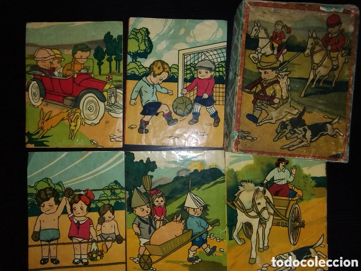 Puzzles: Antiguo puzzle de cart&oacute;n cubos - Foto 5