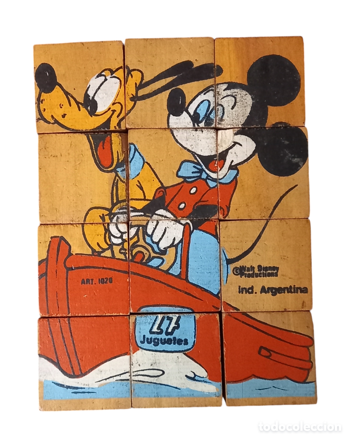 Puzzles: Antiguo rompecabezas de cubos de madera Walt Disney - Foto 2