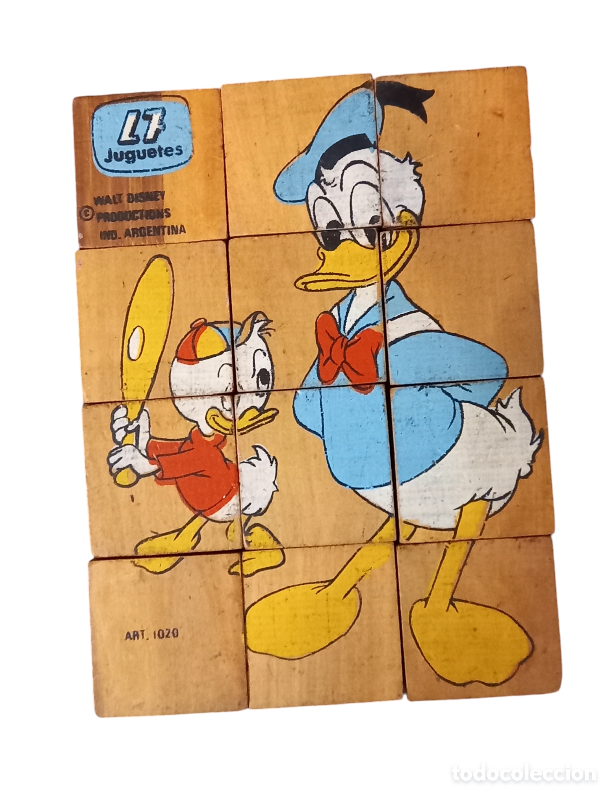 Puzzles: Antiguo rompecabezas de cubos de madera Walt Disney - Foto 3