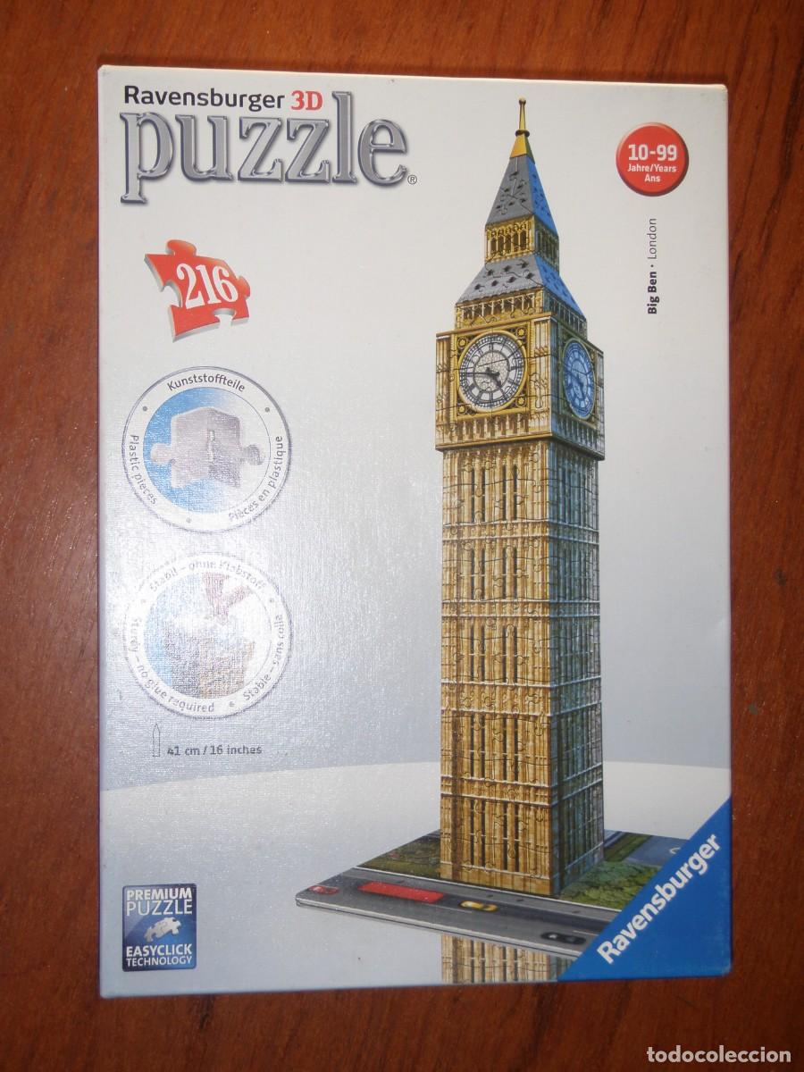 Puzzles: PUZZLE 3D RAVENSBURGER 216 PIEZAS BIG BEN COMO NUEVO - Foto 1