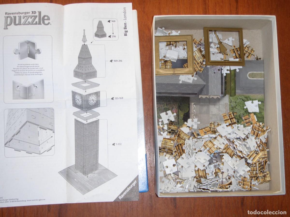 Puzzles: PUZZLE 3D RAVENSBURGER 216 PIEZAS BIG BEN COMO NUEVO - Foto 3