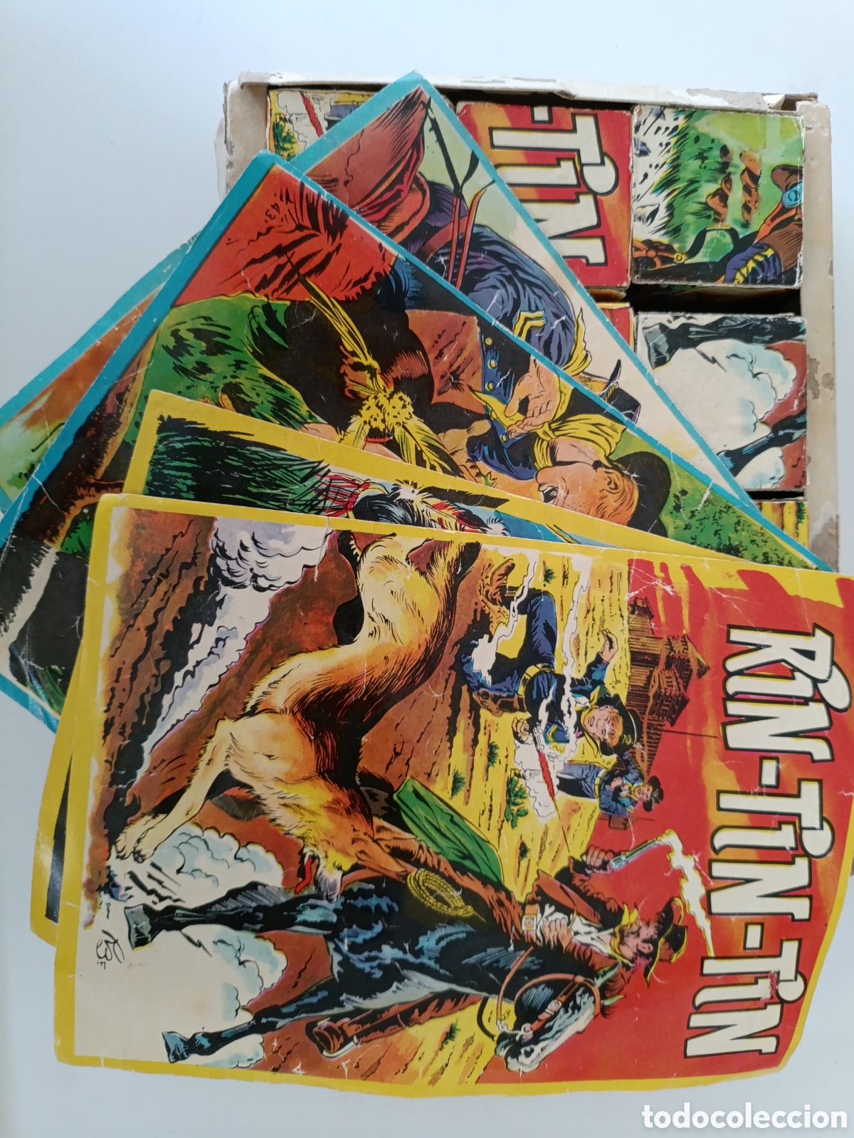 Puzzles: Antiguo Puzzle de cubos de cart&oacute;n RIN TIN TIN - Foto 3