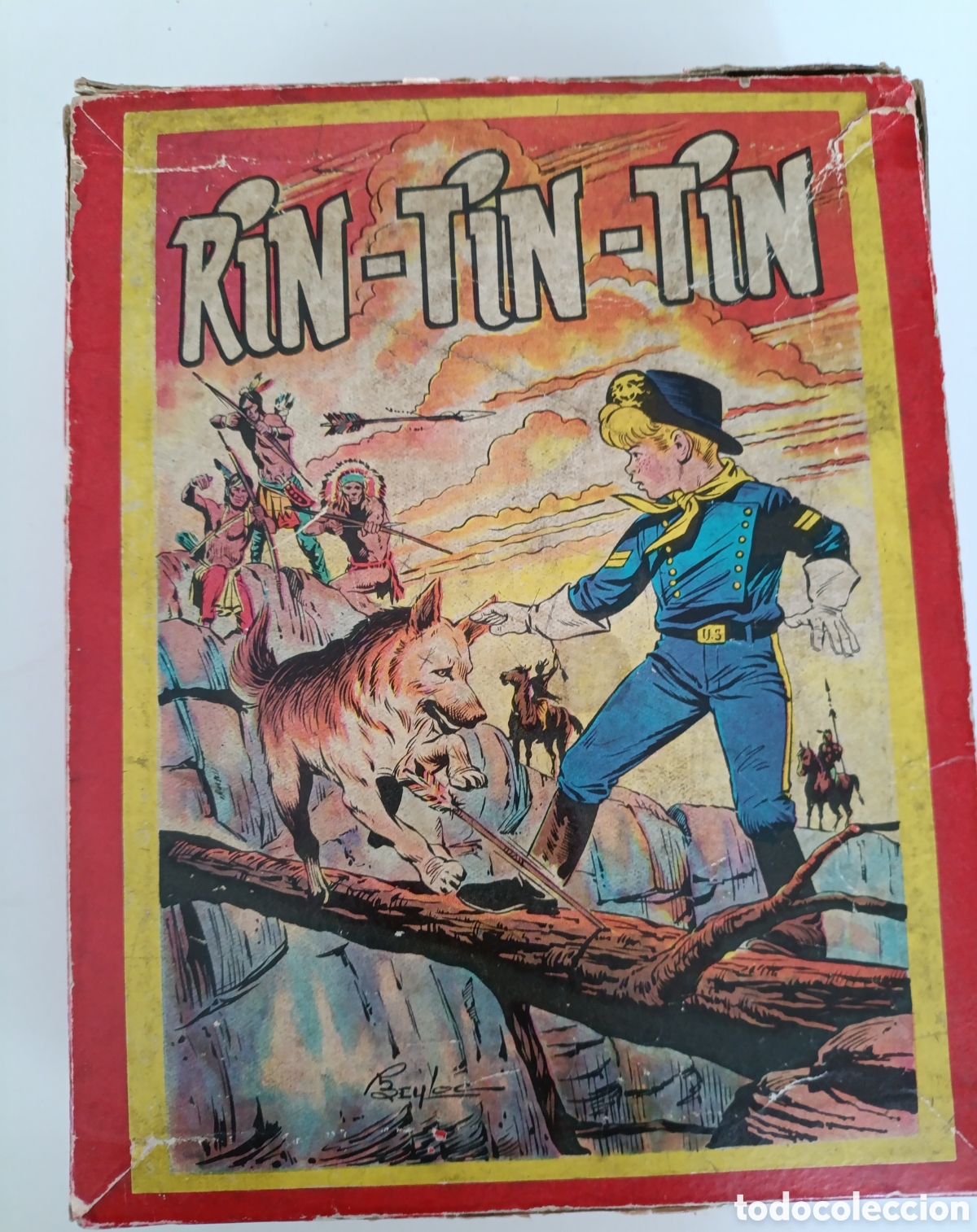 Puzzles: Antiguo Puzzle de cubos de cart&oacute;n RIN TIN TIN - Foto 1