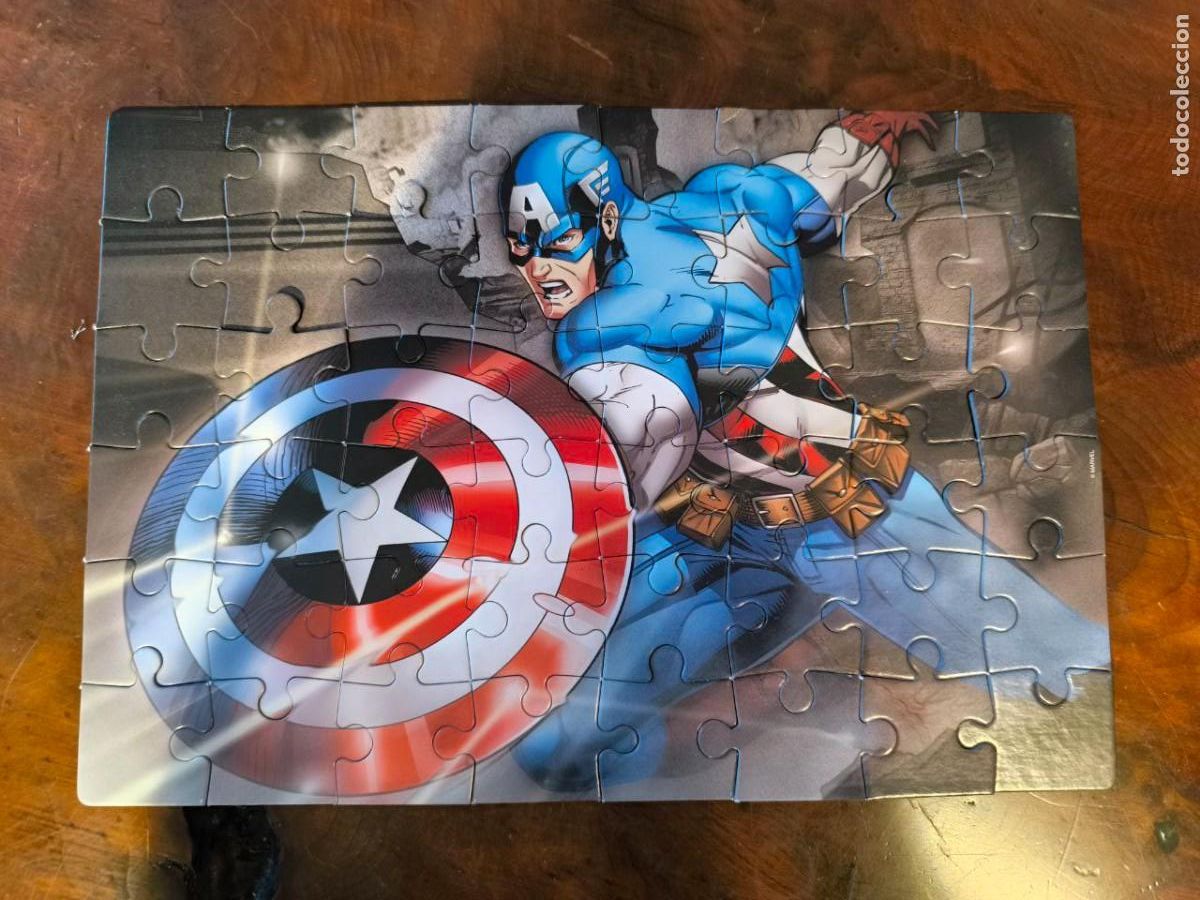 Puzzles: CAJA DE PUZZLES AVENGERS MARVEL 3X48 32X22 COMPLETOS - Foto 2