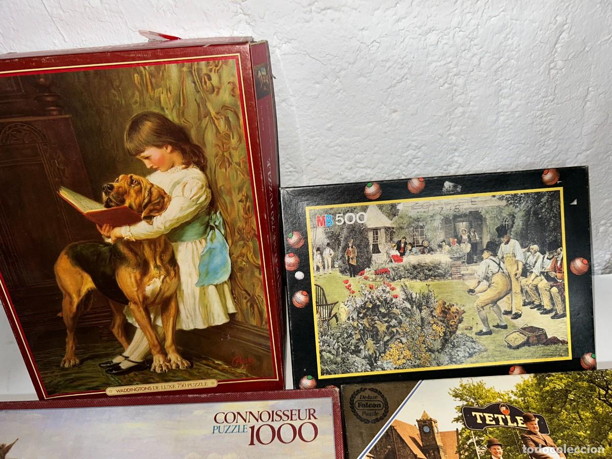 Puzzles: LOTE 4 PUZLES CABALLOS PERRO ARTE - COMPLETOS - Foto 2