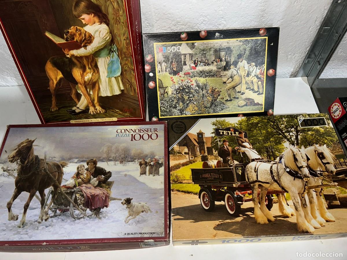 Puzzles: LOTE 4 PUZLES CABALLOS PERRO ARTE - COMPLETOS - Foto 3