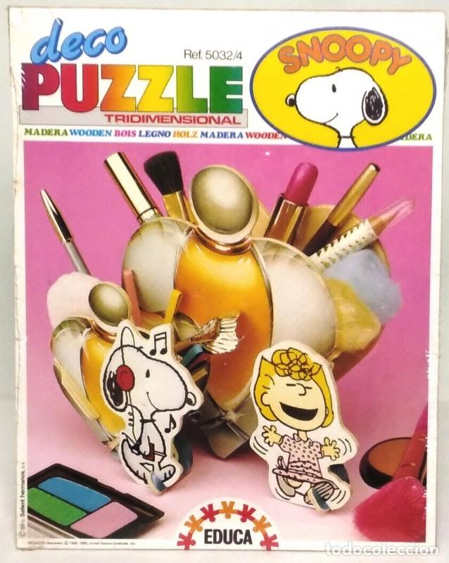 Puzzles: PUZZLE SNOOPY EN MADERA -SET MAQUILLAJE-. EDUCA 1989 (ref. 5032/4) - Foto 1