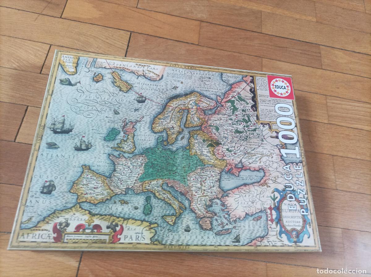 Puzzles: PUZZLE EDUCA 1000 PIEZAS MAPA DE EUROPA 68X48 CMS - Foto 1